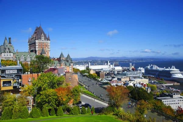View of old Quebec and the Chateau Frontenac, Quebec, Canada